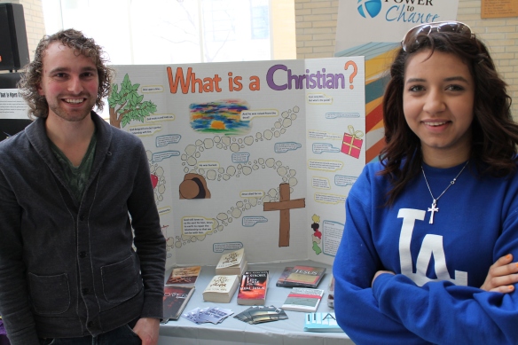 "What is a Christian?" Students share their faith as part of World Religions Day, 2013.